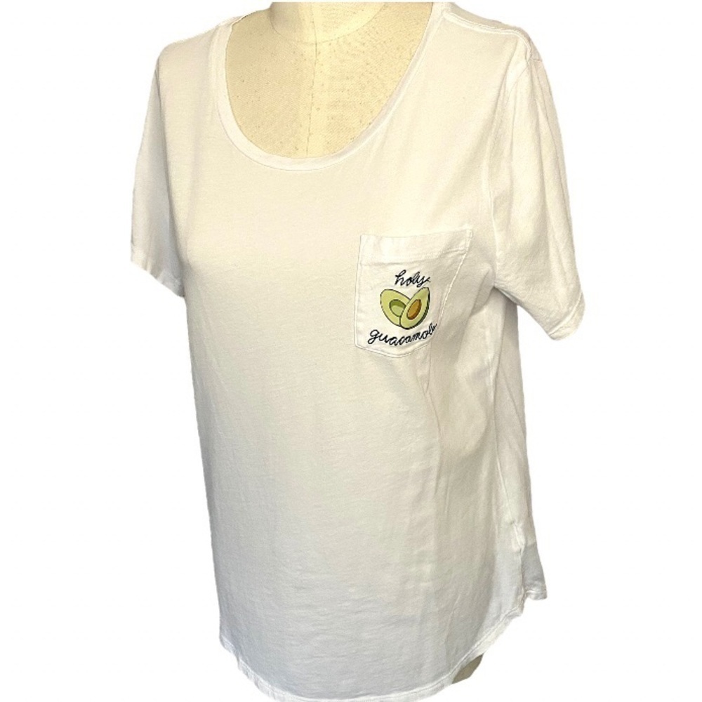 Old Navy Holy Guacamole Avocado Pocket T Shirt Short Sleeve Tee White Large